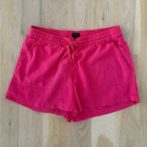 J. Crew Factory Vibrant Pink Linen Shorts